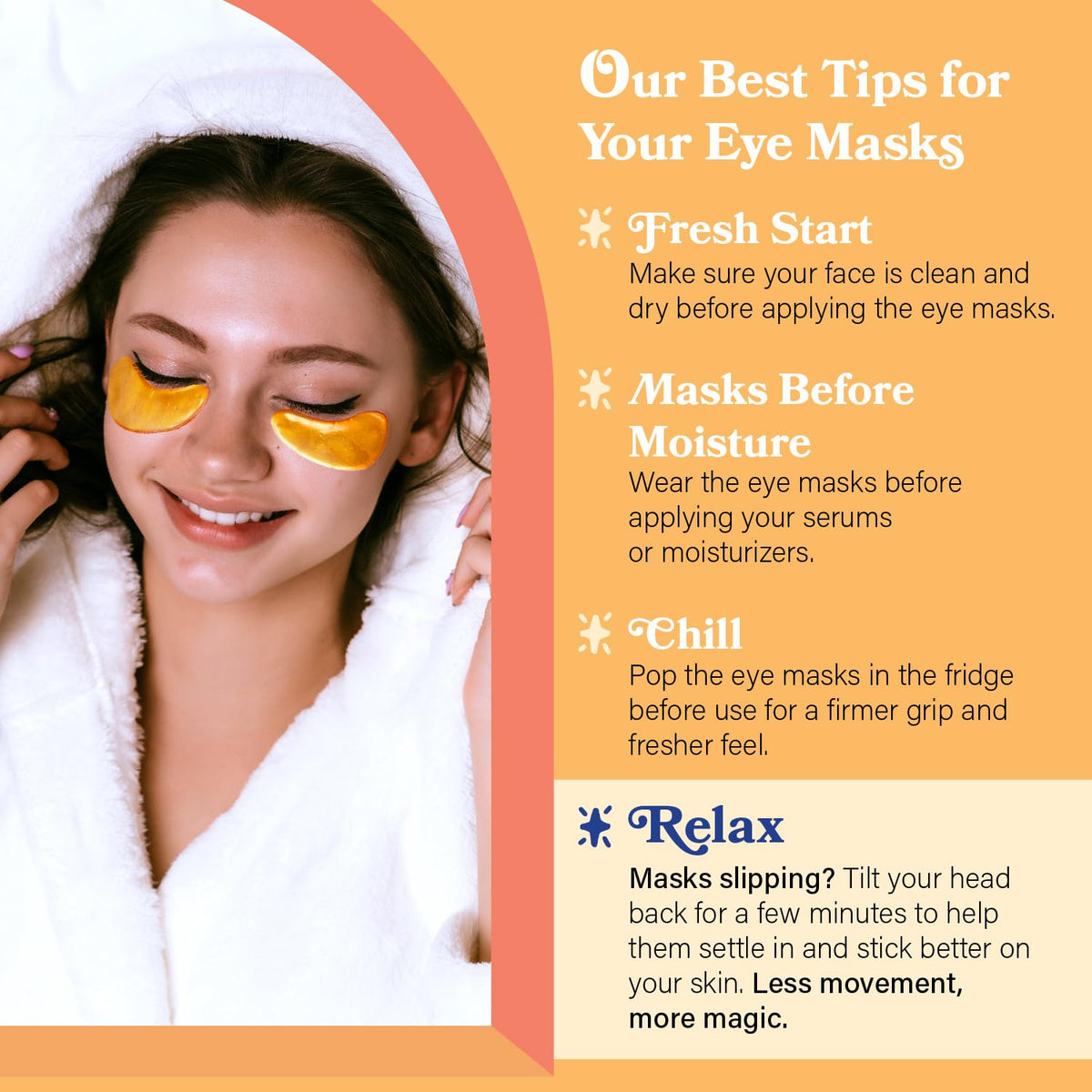LE GUSHE Gold Under Eye Patches for Puffy Eyes and Dark Circles (30 Pairs) - Hydrating Collagen Under Eye Masks with Snail Mucin - Soothing Puffy Eyes Treatment for Women & Men - Bridesmaid Gifts LE GUSHE