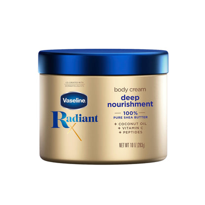 Vaseline Radiant X Deep Nourishment Body Cream For Dry Skin 10oz Vaseline