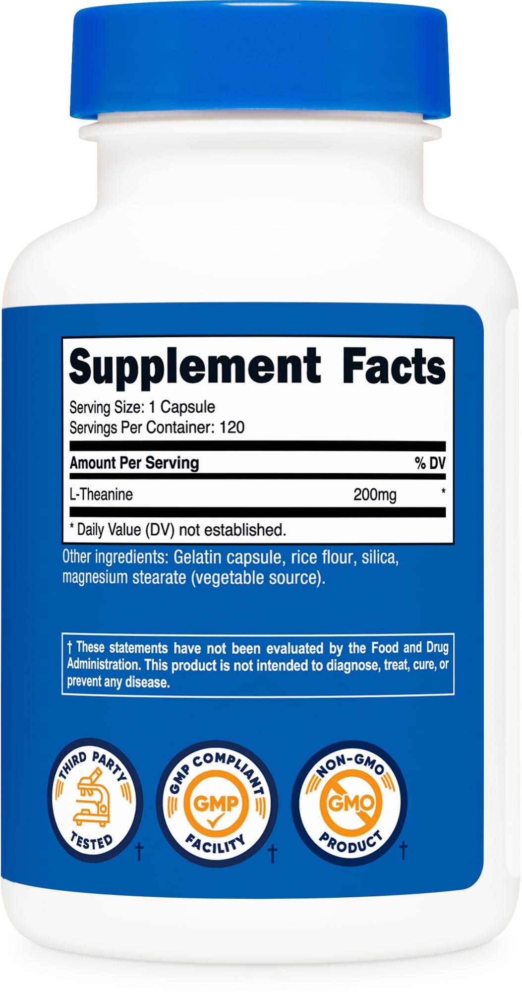 Nutricost L-Theanine 200mg, 120 Capsules, Double Strength - Non-GMO, Gluten Free Nutricost