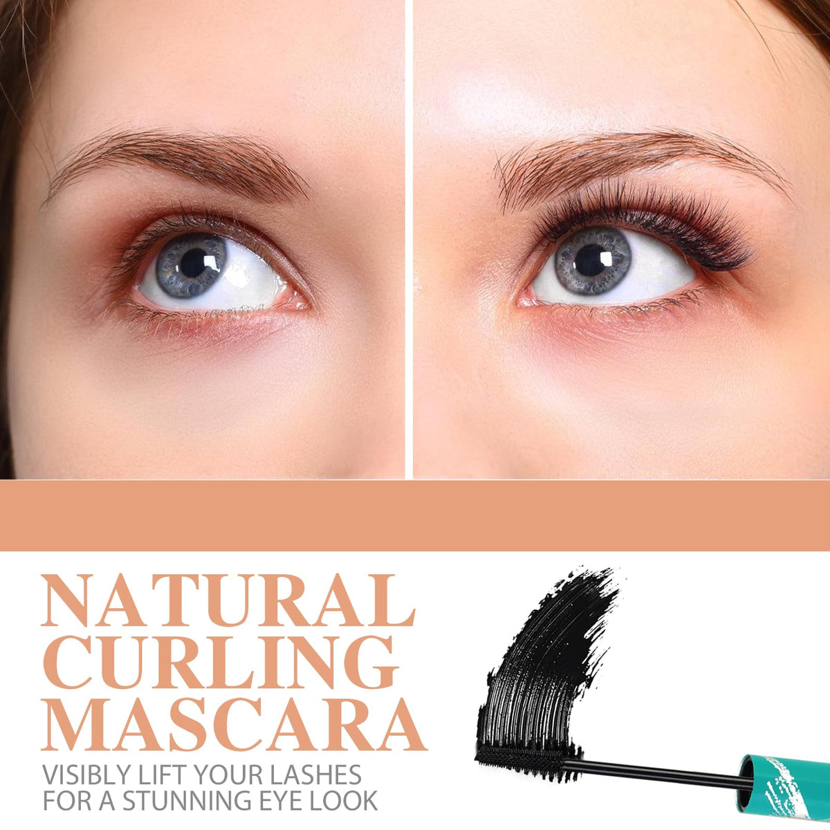 Thrive Mascara Liquid Lash Extensions - Brynn Thick and Slender, Waterproof and Sweat Resistant (Black 10.7g/0.38 OZ) Iwotegen