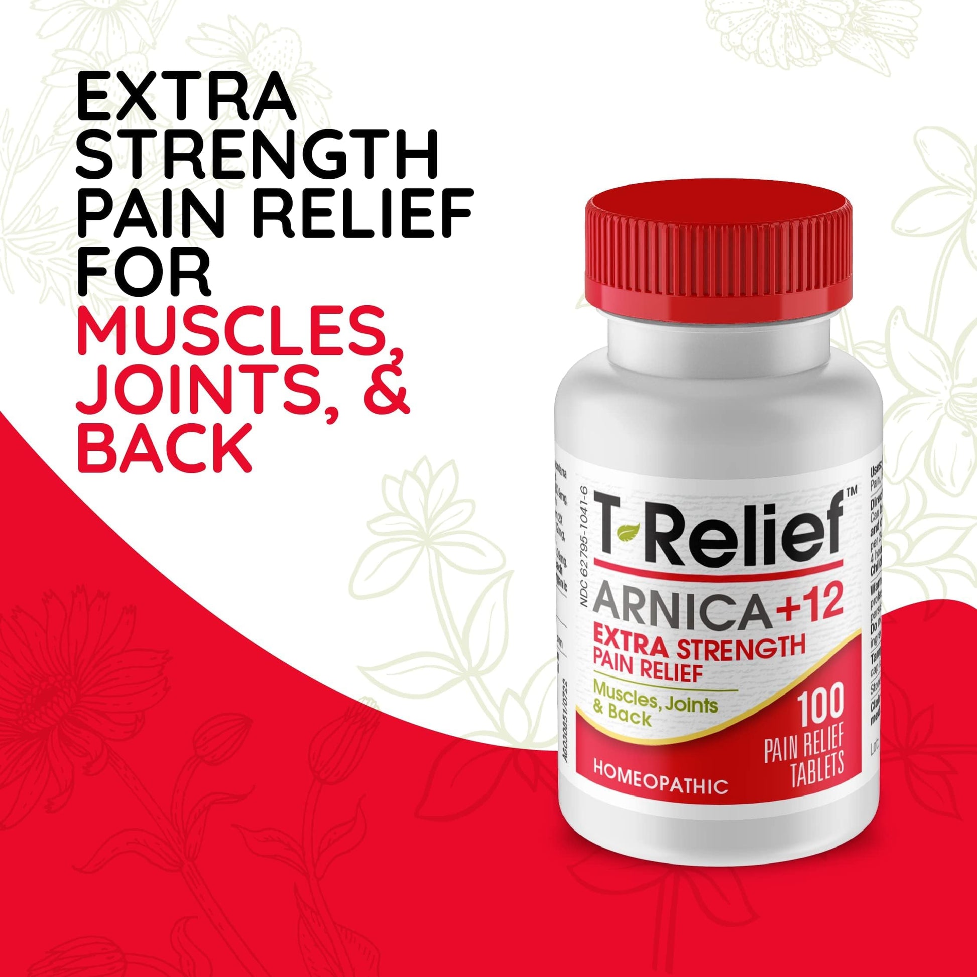 MediNatura T-Relief Extra Strength Pain Relief Arnica +12 Natural Relieving Actives for Back Pain Joint Soreness Muscle Aches & Stiffness, Whole Body Fast-Acting Relief for Women & Men - 100 Tablets MediNatura buy australia supplements