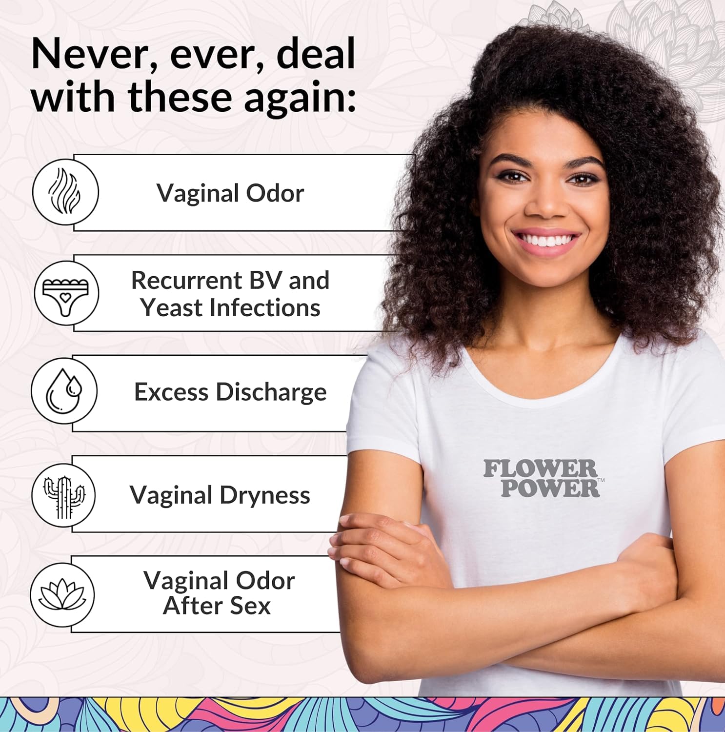 Flower Power Vegan Boric Acid Suppositories - 30 Capsules - 600mg for Vaginal Odor and pH Balance - Made in USA Flower Power buy australia supplements