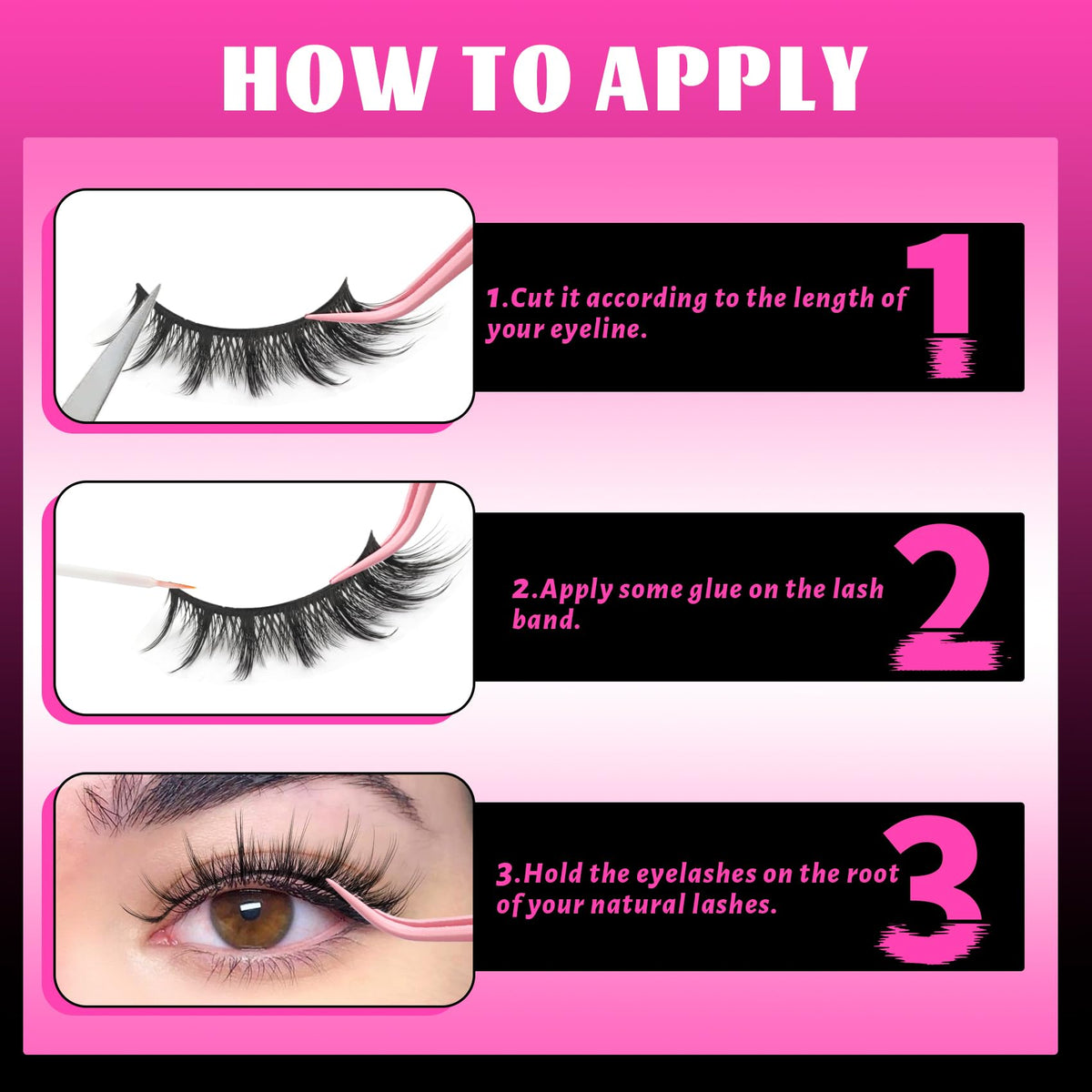 Veleasha Manga Lashes Anime False Eyelashes Cat Eye Lash Strips (Sunny) Veleasha