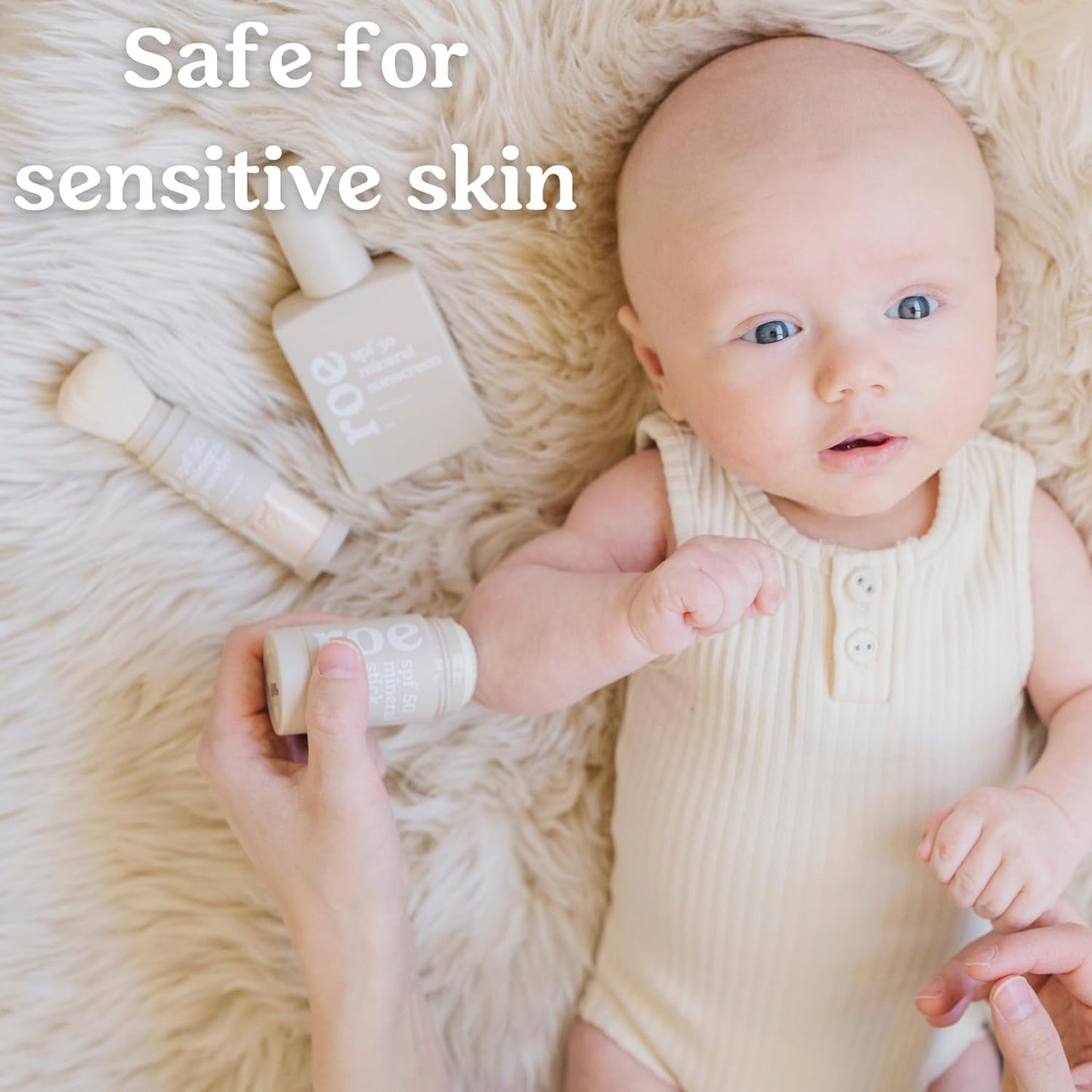 Roe Wellness- Mineral Sunscreen Stick SPF 50 Reef Safe Roll-On Clean Ingredients Zinc Oxide Sun Protection | Face & Body UVA & UVB | Great For Kids, Toddlers, Newborns & Adults