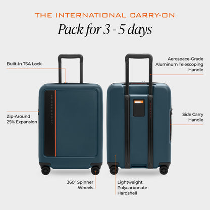 Briggs & Riley ZDX Global Softside Carry-On Spinner, Black Gsupps Australia