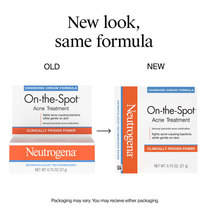 Neutrogena On-The-Spot Acne Spot Treatment Cream, 0.75 oz Neutrogena