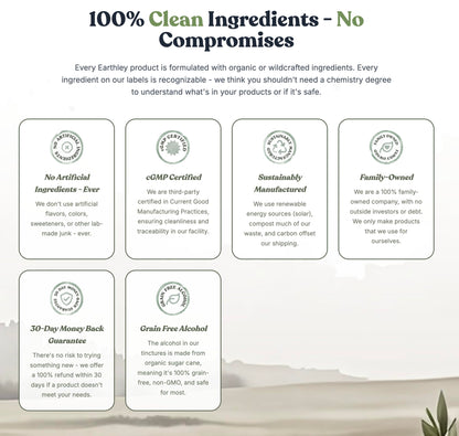 Earthley Wellness Feel Better Fast, All-Natural Relief for Minor Ailments, Organic Herbal Formula, Supports Immune & Digestive Health, Echinacea Root and More Earthley Wellness
