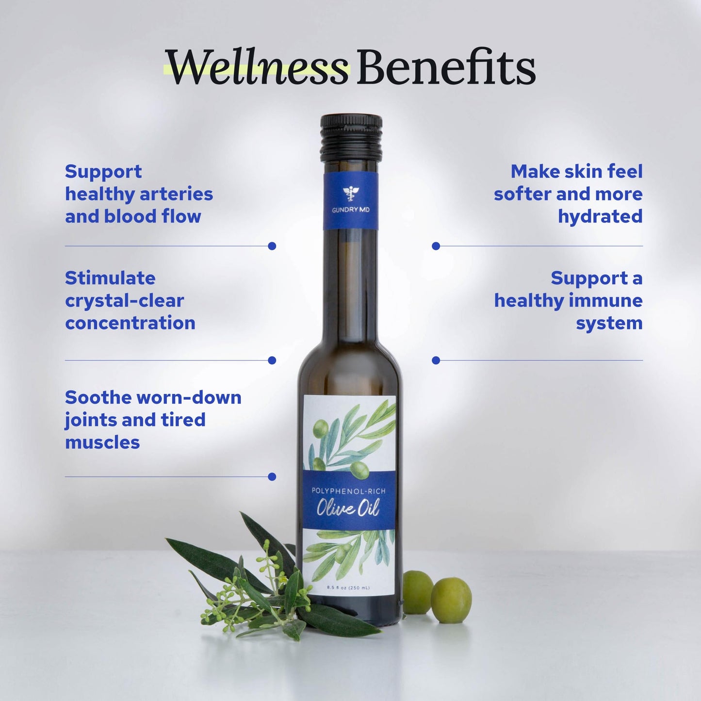 Gundry MD® Organic Extra Virgin First Cold Press Moroccan Polyphenol Rich Olive Oil (Olive Oil) (1) Gundry MD