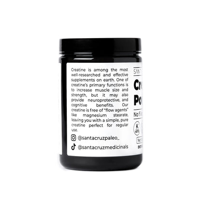 Santa Cruz Paleo, Creatine Monohydrate Powder Micronized, Unflavored Pre Workout and Muscle Support Supplement, Gluten Free Keto, Mix with Water or Shakes Santa Cruz Paleo