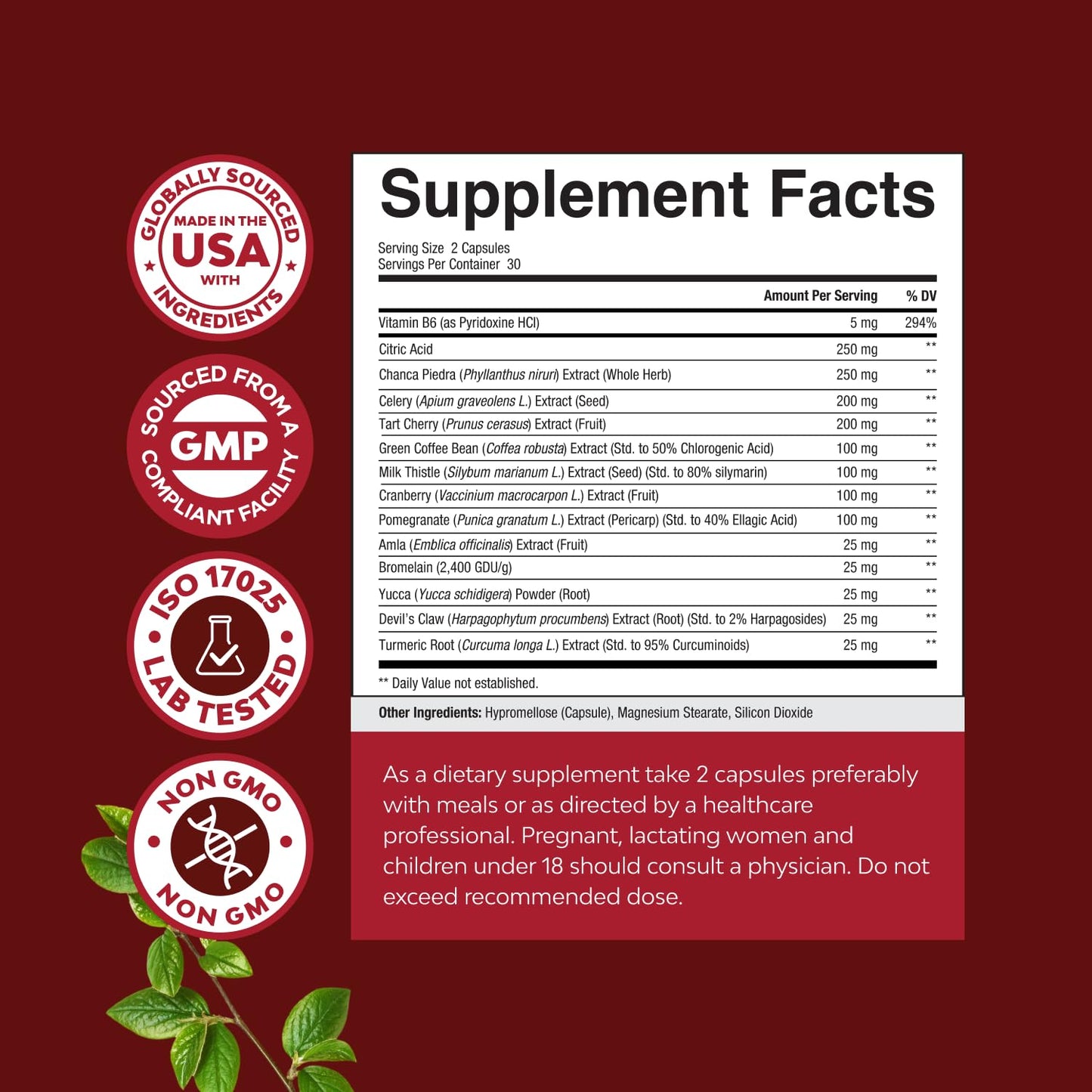 Green Coffee Beans Extract for Uric Acid Cleanse - 120 Capsules | Kidney Support Supplement with Tart Cherry, Chanca Piedra & Celery Seed - Uric Acid Support - Antioxidant Support - Non-GMO Gsupps Australia