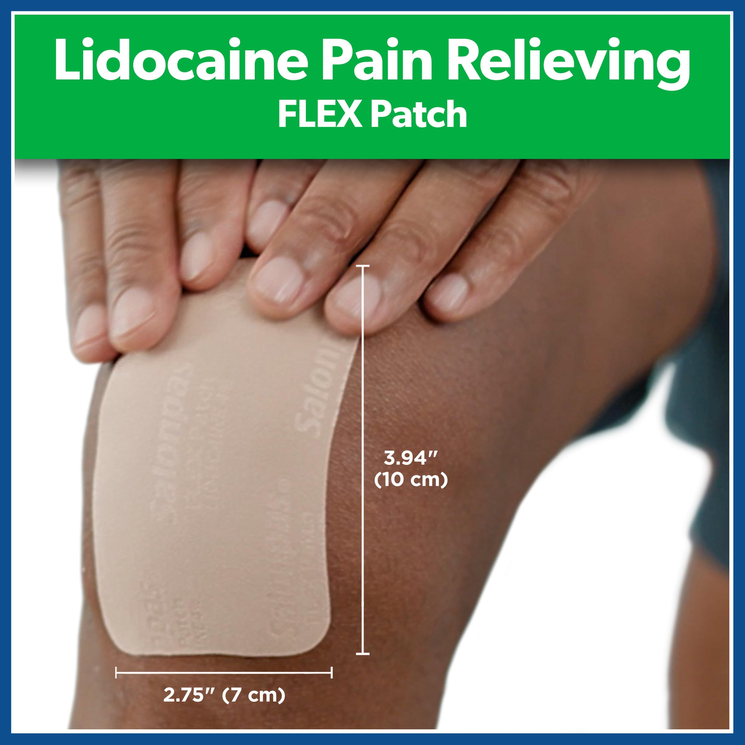 Salonpas Maximum OTC Strength Lidocaine 4% Pain Relieving Flex Patch, Apply for Up to 8 Hours, Unscented, Thin, Flexible, Lightweight, Patch Stays in Place, 7 Patches Salonpas buy australia supplements