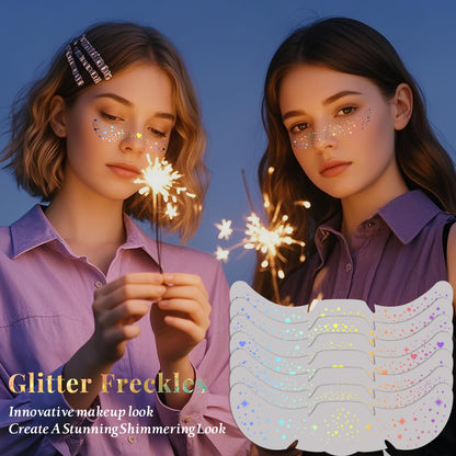 24pcs Glitter Freckles Makeup Patches-Holographic-Face Glitter Speckles BESNEL