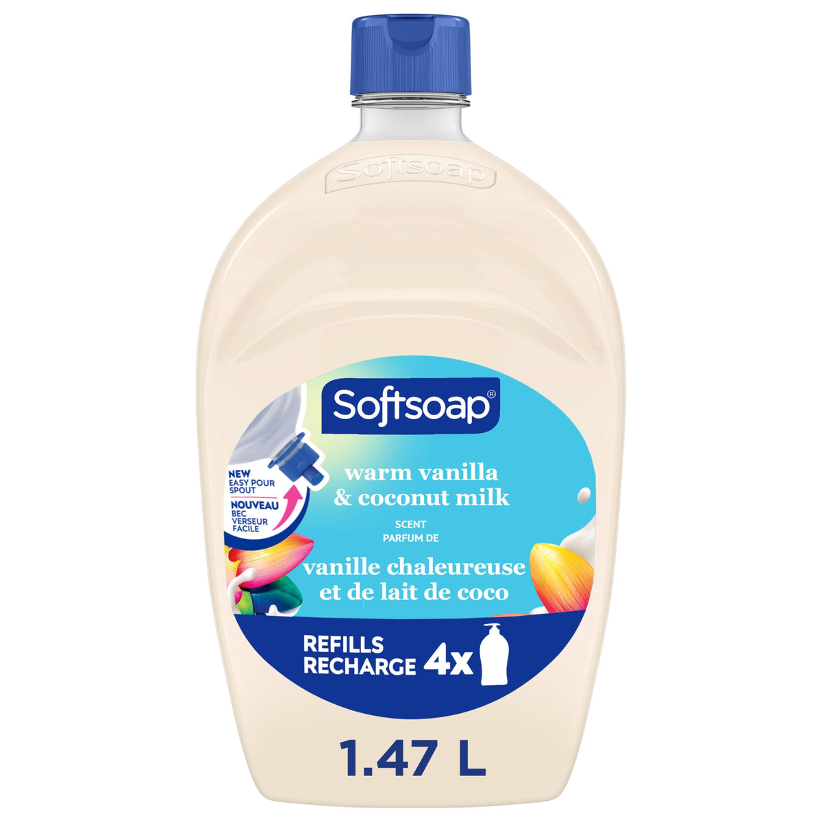 Softsoap Liquid Hand Soap, Warm Vanilla and Coconut Milk, 50 fl oz Refill Softsoap
