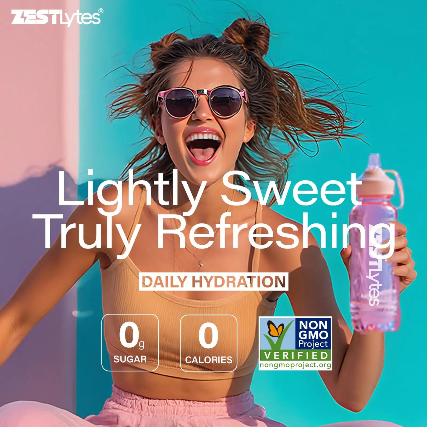 ZestLytes 40 Sticks Low Sodium Sugar Free & 0 Calorie Electrolyte Hydration Packets, Lightly Sweet Electrolyte Powder Drink Mix, Liquid Daily IV Flavors | Lemon Orange Peach Grapefruit ZestLytes