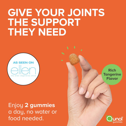 Qunol Turmeric and Ginger Gummies - Joint Support Supplement with Ultra High Absorption, 90 Count Vegan and Gluten Free Gummies Qunol