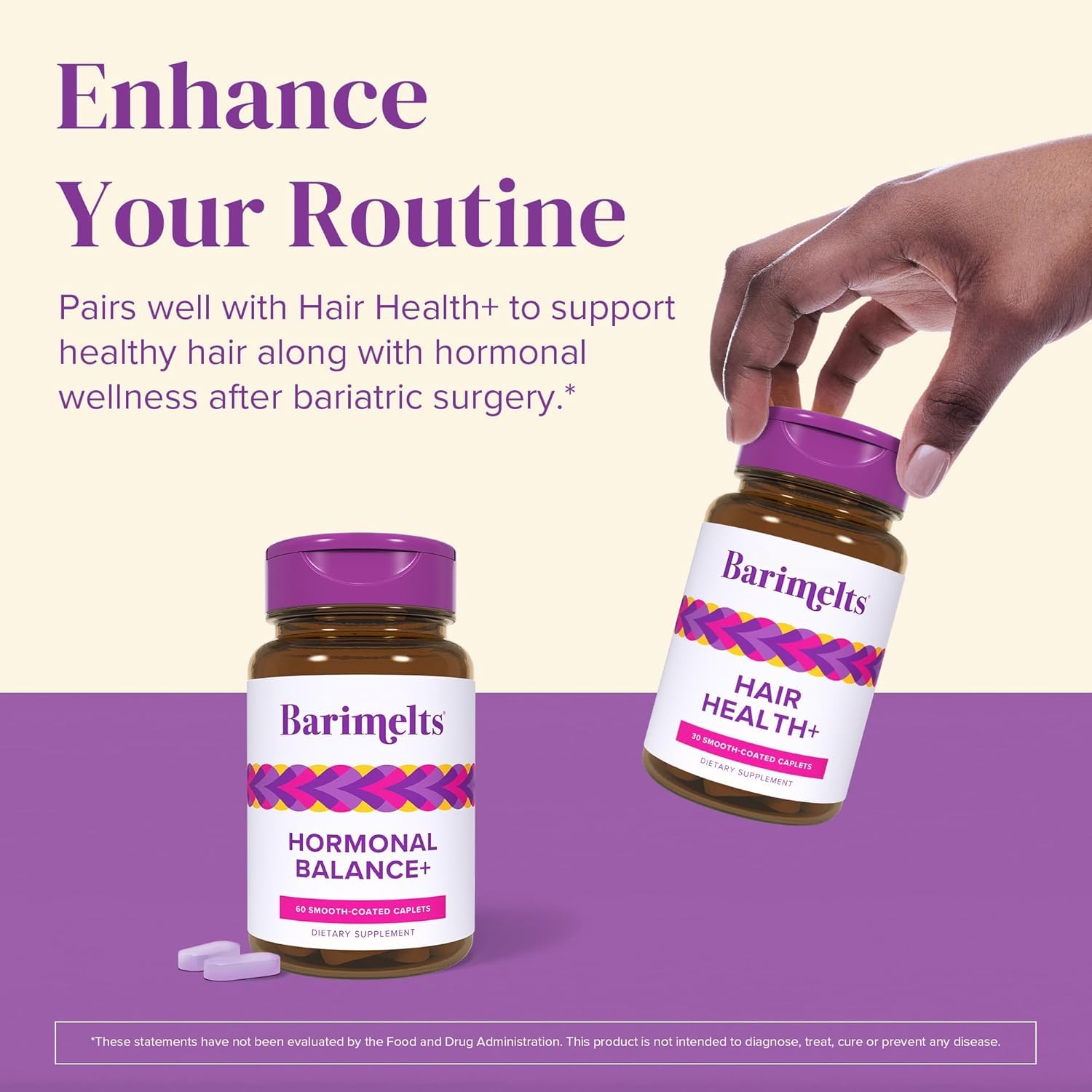 BariMelts Hormonal Balance+ for GLP-1 Users and Bariatric Patients - DIM, NAC & Chasteberry Supports Hormone Balance for Women - 60 Smooth-Coated Caplets (1-Month Supply) BariMelts buy australia supplements