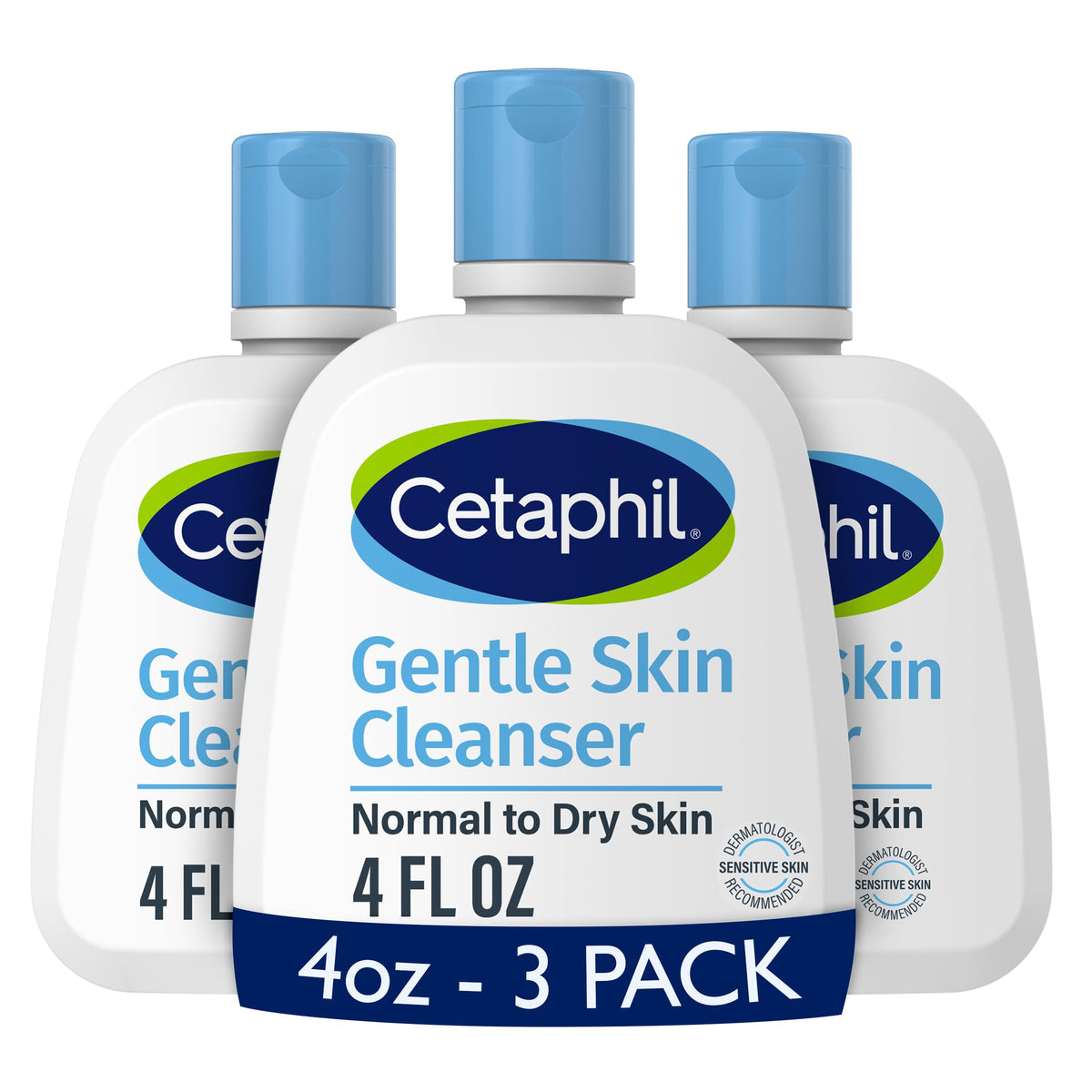 Cetaphil Gentle Cleanser, Hydrating Face Wash, Sensitive Skin, 4oz, 3ct Cetaphil