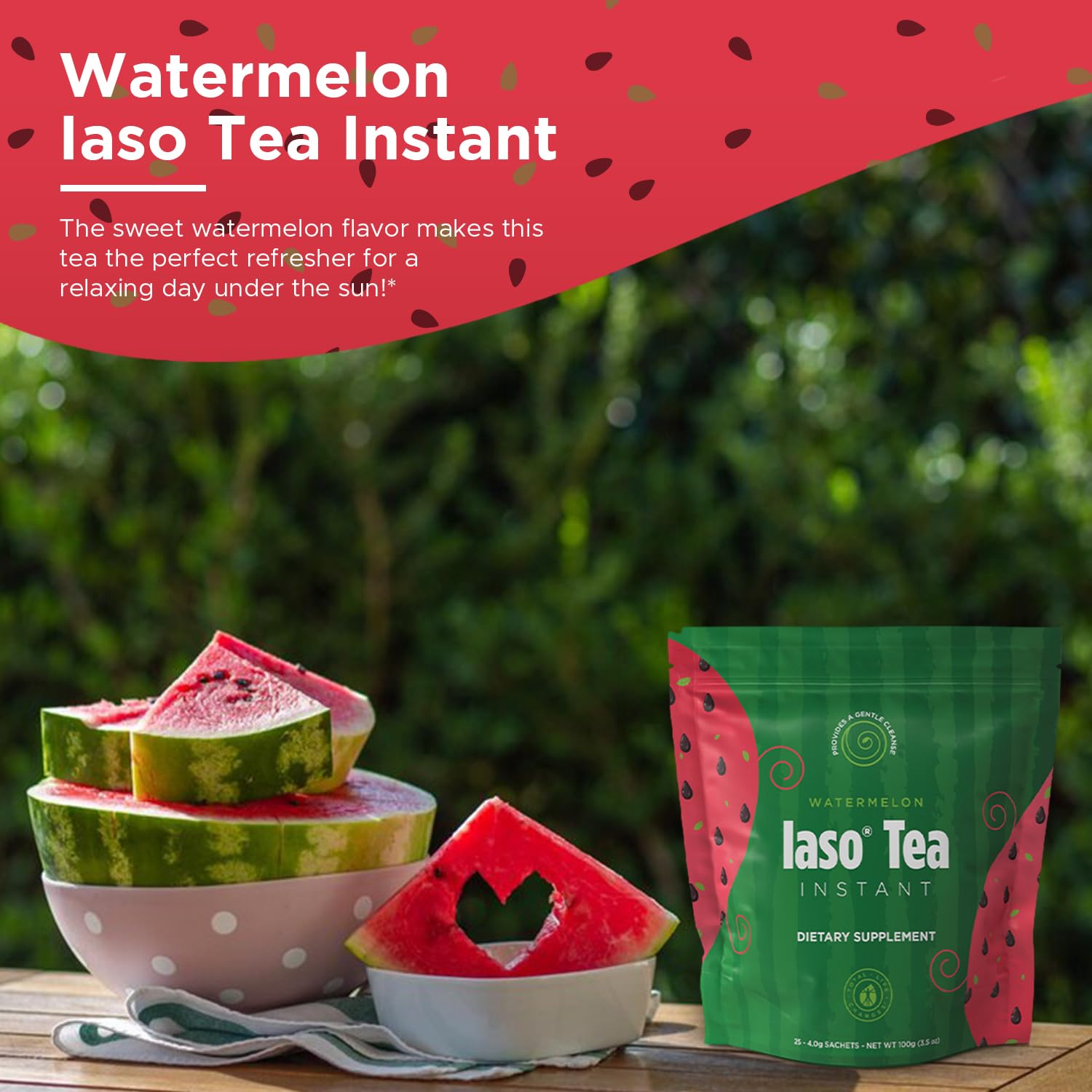 Iaso Instant Tea Watermelon Flavor - 4 grams (25 Sachets) Total Life Changes buy australia supplements
