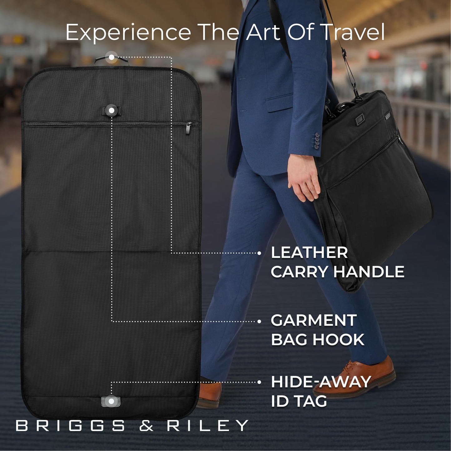 Briggs & Riley Deluxe Wardrobe Spinner - Checked Luggage for Travel, Suitcases with Wheels, Softside Rolling Bag for Men & Women, Built in Hook for Clothes - Baseline Collection, Black Gsupps Australia