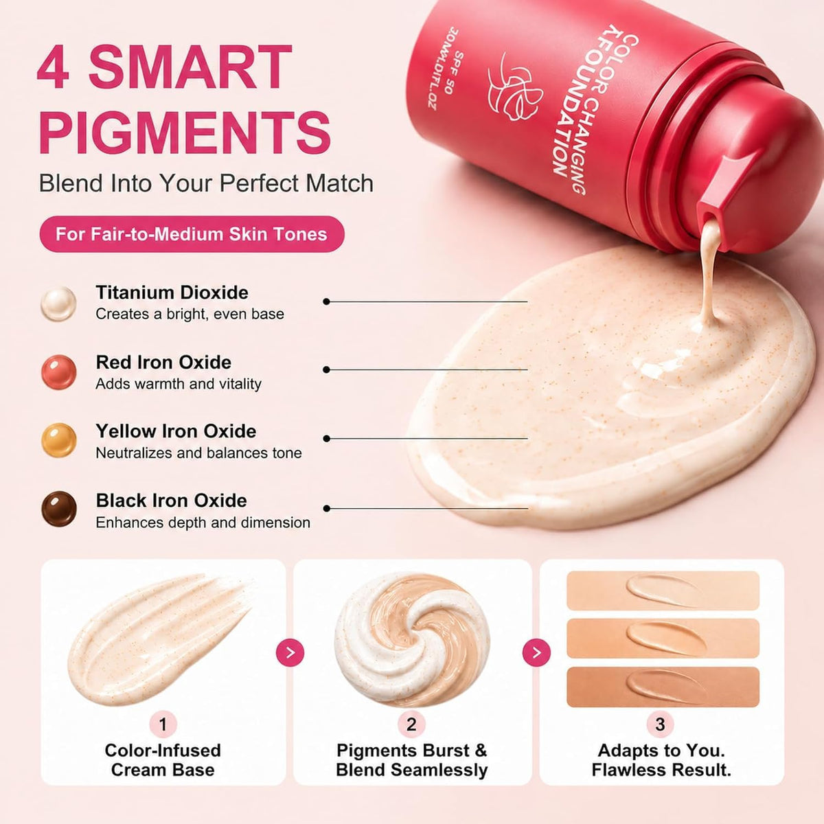 Fidyn Smoochie Color Changing Foundation: Korean foundation for Mature Skin Fidyn