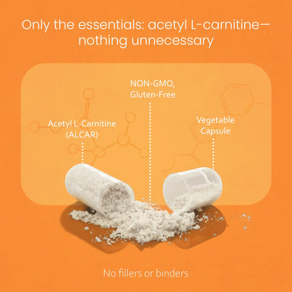 NaturaLife Labs Acetyl L-Carnitine (ALCAR) 1500 mg per Serving – 100 Capsules – Non-GMO, Gluten-Free, Vegan NaturaLife Labs