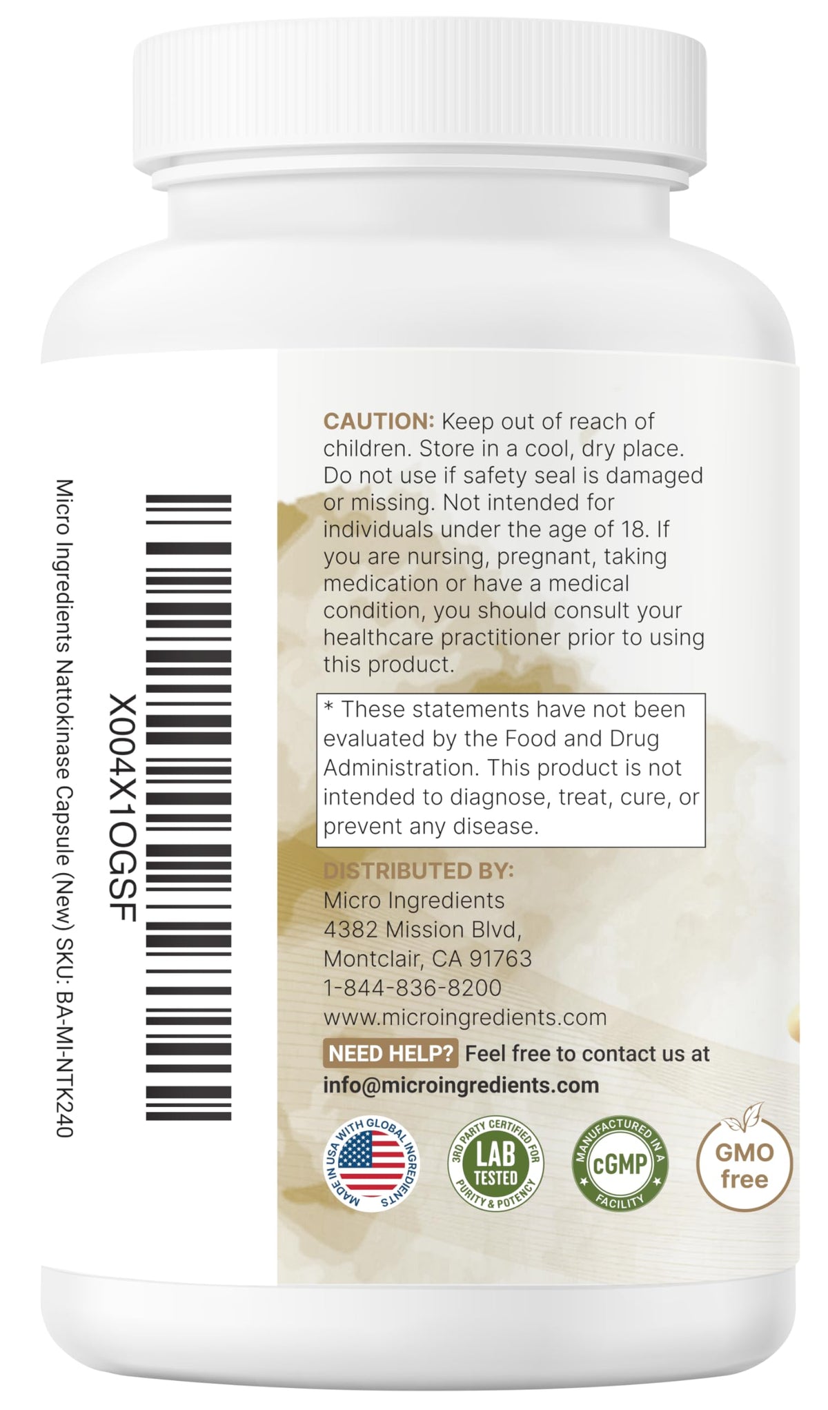 Micro Ingredients Nattokinase 10,000 FU Per Serving (Natural Natto Extract), 240 Vegetarian Capsules | with CoQ10, Turmeric, Aged Garlic & Pine Bark Extract Micro Ingredients