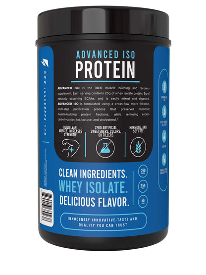 InnoSupps Advanced Iso Protein | 100% Whey Isolate Protein Powder | No Artificial Sweeteners| Low Fat, Low Carbs | 25g of Protein | Hormone Free, Gluten Free, Soy Free |(Caramel Coconut Cookie)