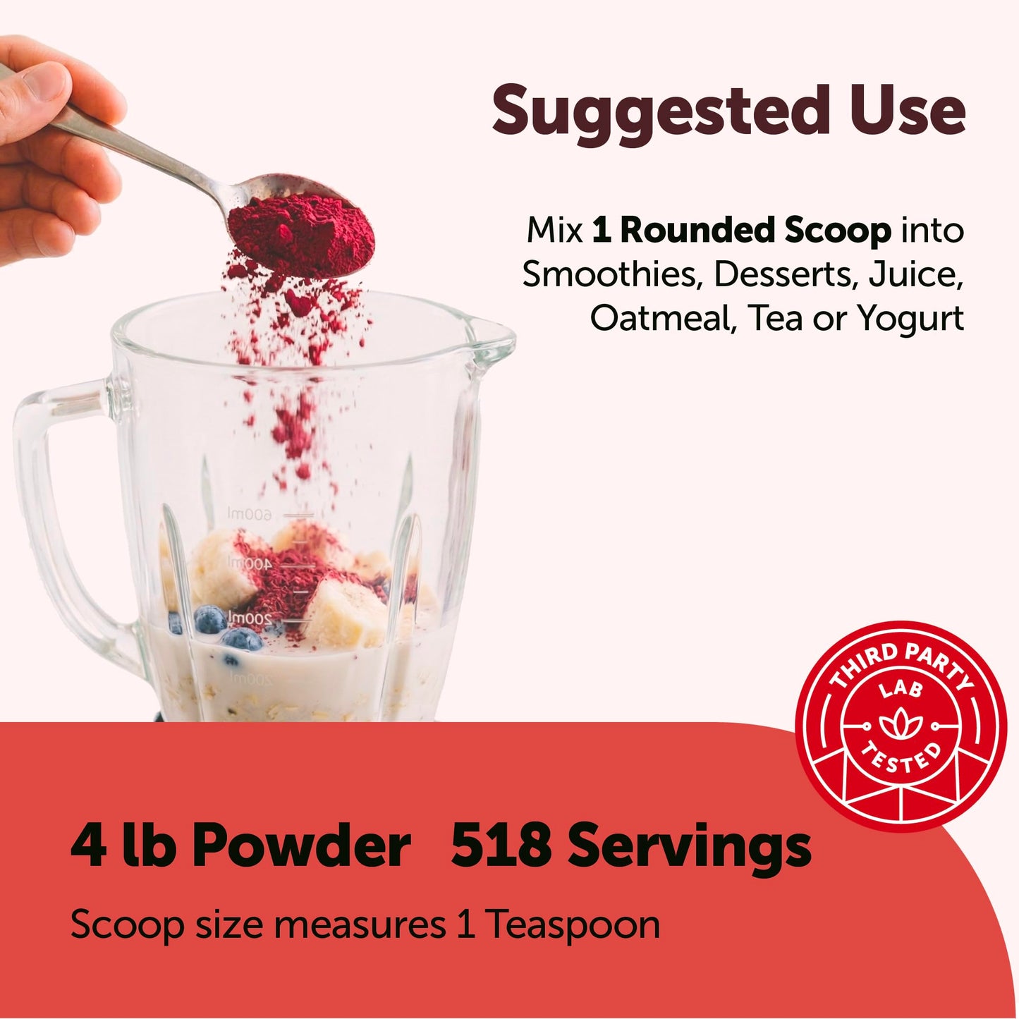 Micro Ingredients Organic Beet Root Powder, 4 Pounds | Cold Pressed, Water Soluble, High Concentrated Raw Beetroot Supplement | Natural Nitric Oxide Superfood Drink Mix Micro Ingredients