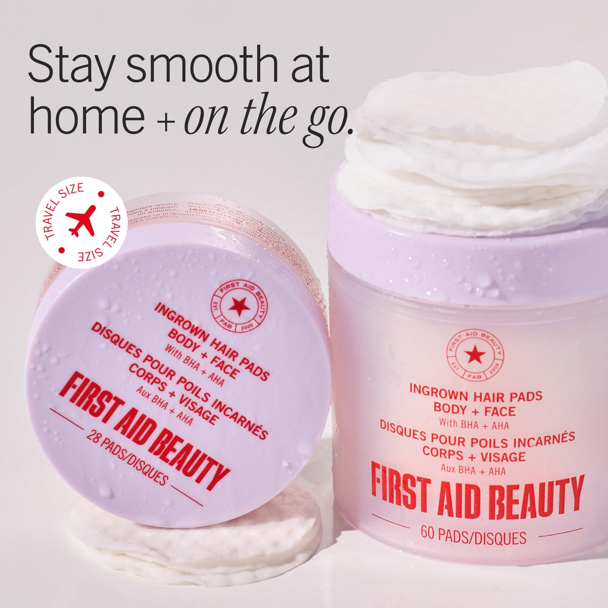 First Aid Beauty Ingrown Hair Pads with BHA and AHA, 28 ct First Aid Beauty