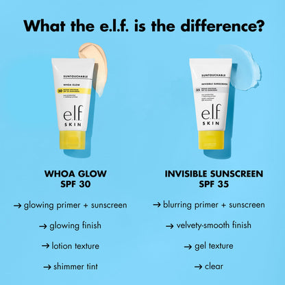 e.l.f. SKIN Suntouchable Invisible SPF 35, Lightweight, Gel-based Sunscreen For A Smooth Complexion, Doubles As A Makeup Primer e.l.f.