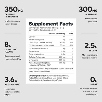 LEGION Pulse Pre Workout Supplement - All Natural Nitric Oxide Preworkout Drink to Boost Energy, Creatine Free, Naturally Sweetened, Beta Alanine, Citrulline, Alpha GPC (Fruit Punch)