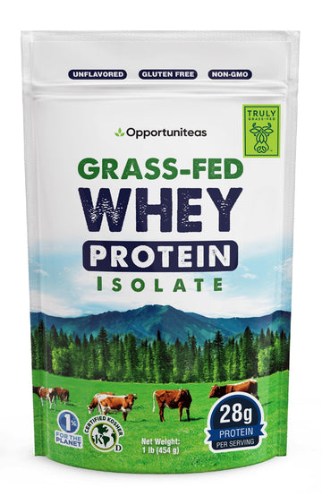 Opportuniteas Grass Fed Whey Isolate Protein Powder – Unflavored, Heavy-Metal Tested, 28g Protein, Sourced from Ireland, Hormone-Free, Non-GMO, Packaged in USA – 1lb Opportuniteas buy australia supplements