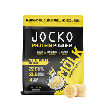 Jocko Mölk Whey Protein Powder (Banana Cream) - Keto, Probiotics, Grass Fed, Digestive Jocko Fuel buy australia supplements
