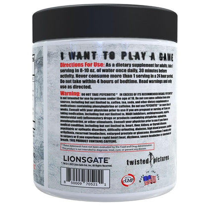 Insane Labz Psychotic Saw, High Stim Pre Workout Powder with OxyGold™ and AMPiberry®,Extreme Lasting Energy with Teacrine®,Focus with CognitIQ® and Endurance (30 Servings, Watermelon)
