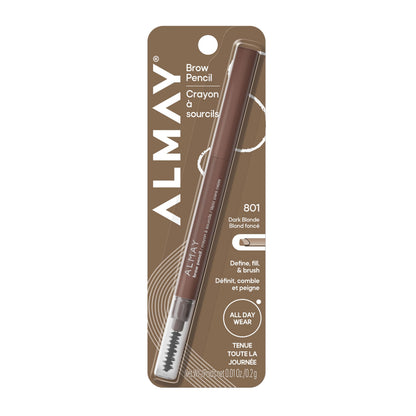 Almay Brow Pencil with Spoolie Brush, 801 Dark Blonde Almay