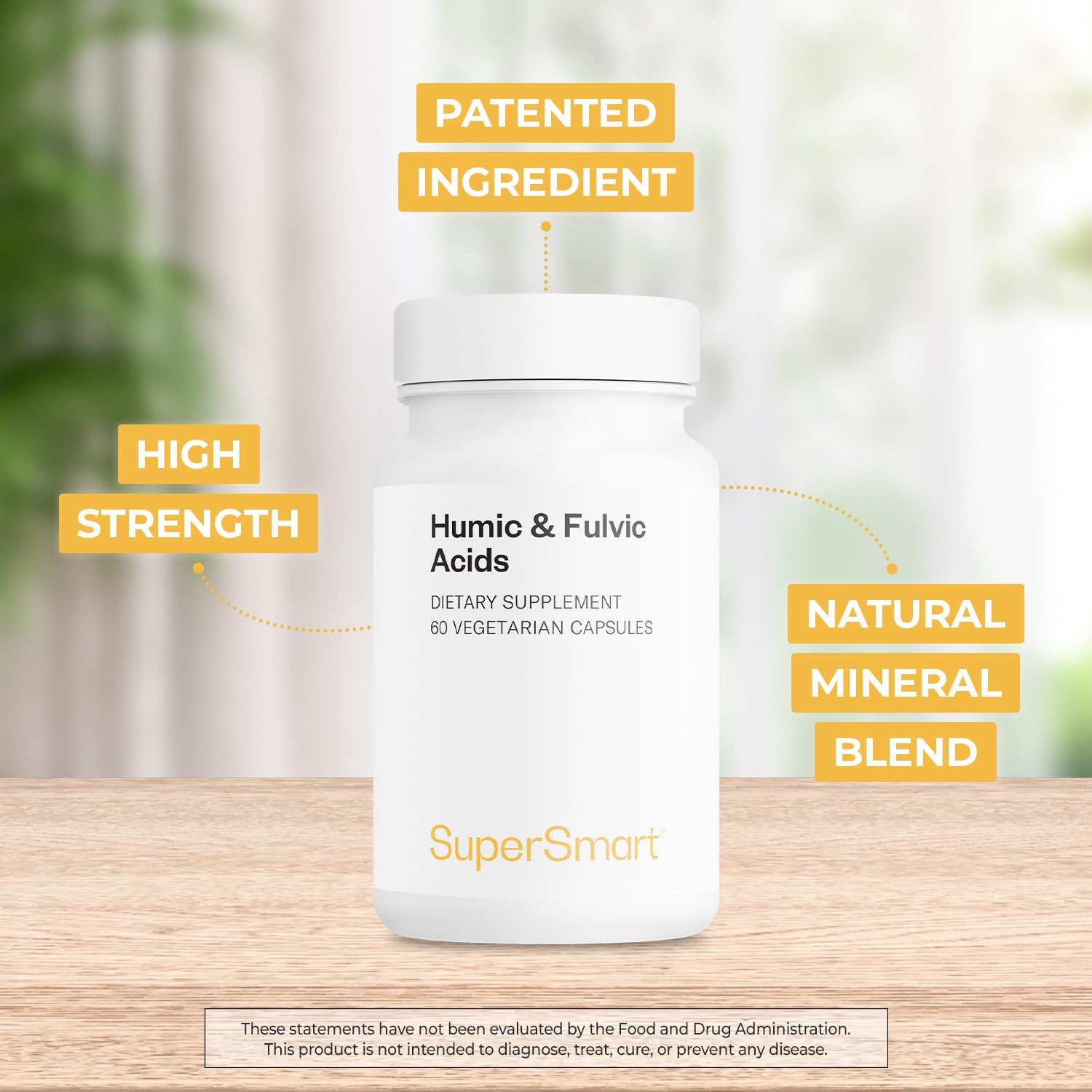 Supersmart - Humic and Fulvic Acid Supplement 300mg per Day (Patented & High Strength) - Fulvic Humic Mineral Blend | Non-GMO & Gluten Free - 60 Vegetarian Capsules Supersmart buy australia supplements