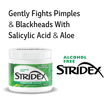 Stridex Acne Pads Sensitive With Aloe 55 Count Alcohol-Free Stridex