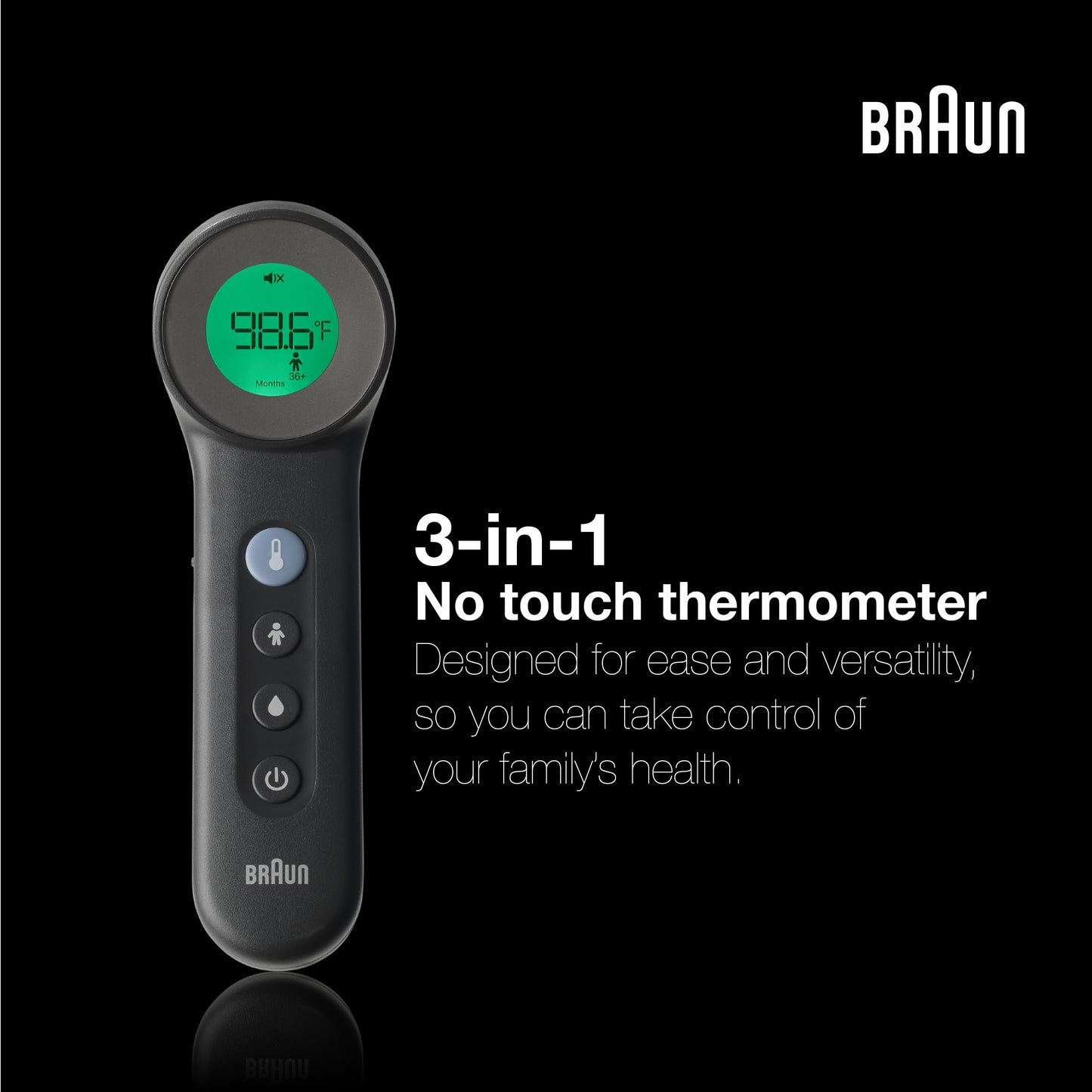 Braun No Touch and Forehead Thermometer - Touchless Thermometer for Adults, Babies, Toddlers & Kids, Color-Coded Fever Guidance, Fast, Reliable, and Accurate Results Gsupps Australia