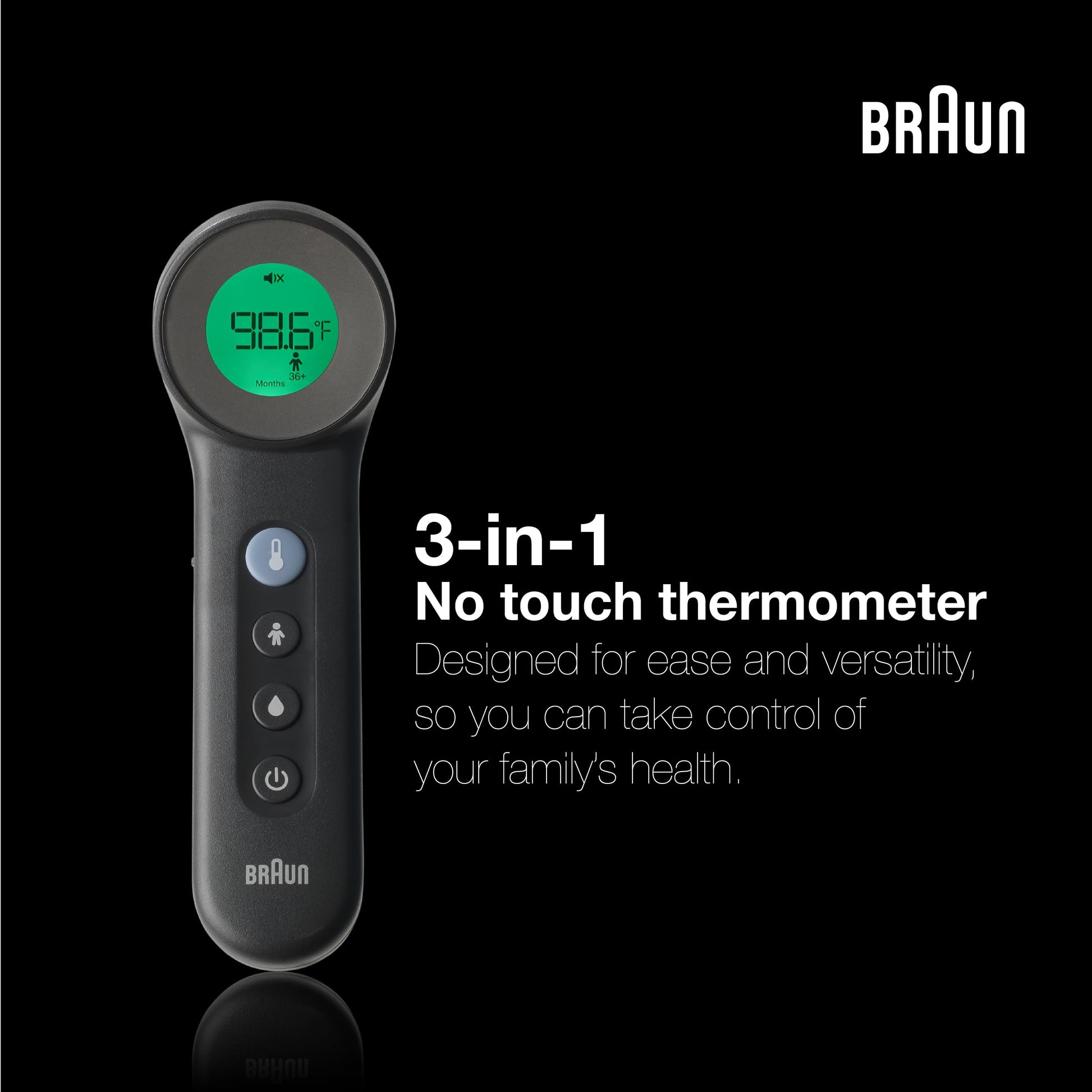 Braun No Touch and Forehead Thermometer - Touchless Thermometer for Adults, Babies, Toddlers & Kids, Color-Coded Fever Guidance, Fast, Reliable, and Accurate Results Gsupps Australia