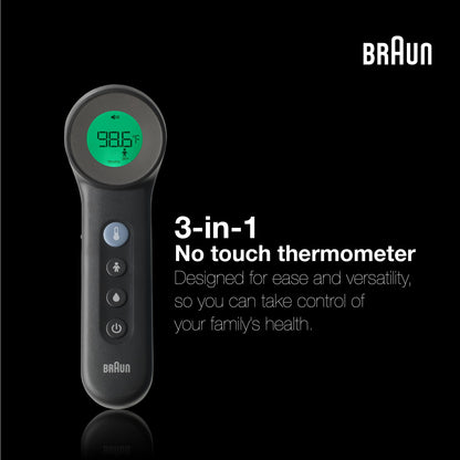 Braun No Touch and Forehead Thermometer - Touchless Thermometer for Adults, Babies, Toddlers & Kids, Color-Coded Fever Guidance, Fast, Reliable, and Accurate Results Gsupps Australia
