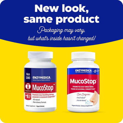 Enzymedica MucoStop Caps - Helps Clear Mucus - 48 Capsules Gsupps Australia