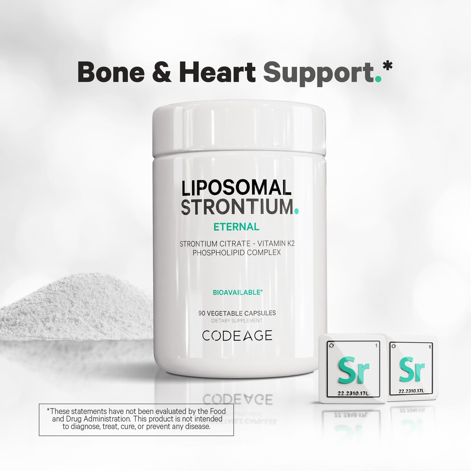 Codeage Liposomal Strontium Supplement - Strontium Citrate, Vitamin K2 MK-7, Liposomal Delivery, Non-GMO, Gluten-Free - 90 Capsules Codeage buy australia supplements