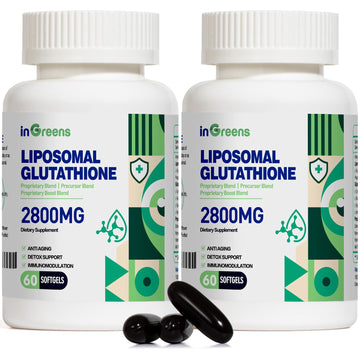inGreens 2800 MG Liposomal Glutathione Supplement, Detoxifying & Immune, Aging Defense, Energy, Glutathione Unique Formulation Reduced inGreens buy australia supplements