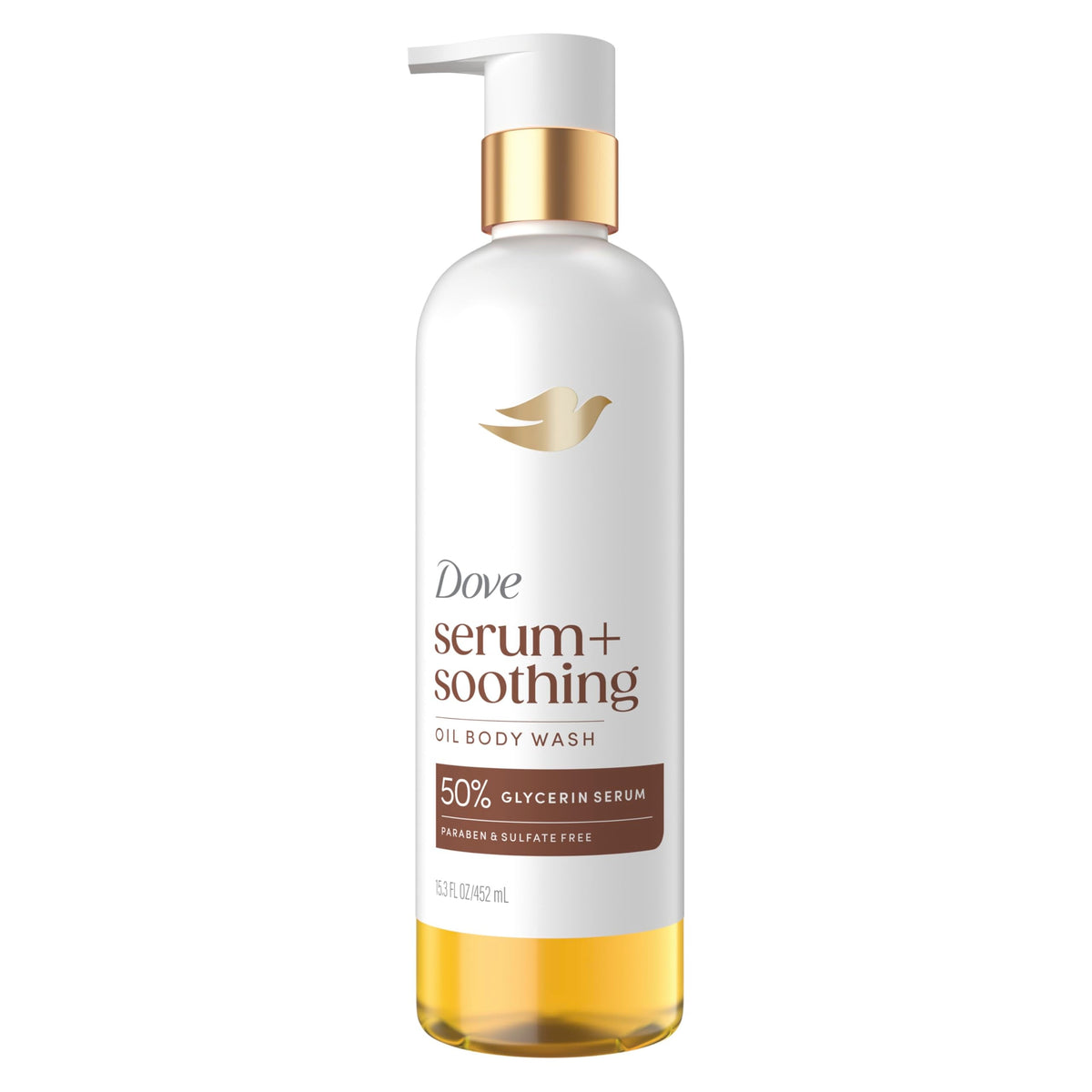 Dove Serum+ Soothing Oil Body Wash, Almond & Oil Sandalwood, 15.3 fl oz Dove