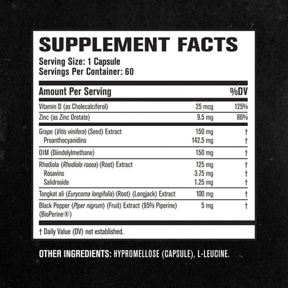 Jacked Factory Androsurge Estrogen Blocker for Men - Natural Testosterone Booster for Men & Estrogen Metabolizer with Tongkat Ali, DIM, Long Jack & More Jacked Factory