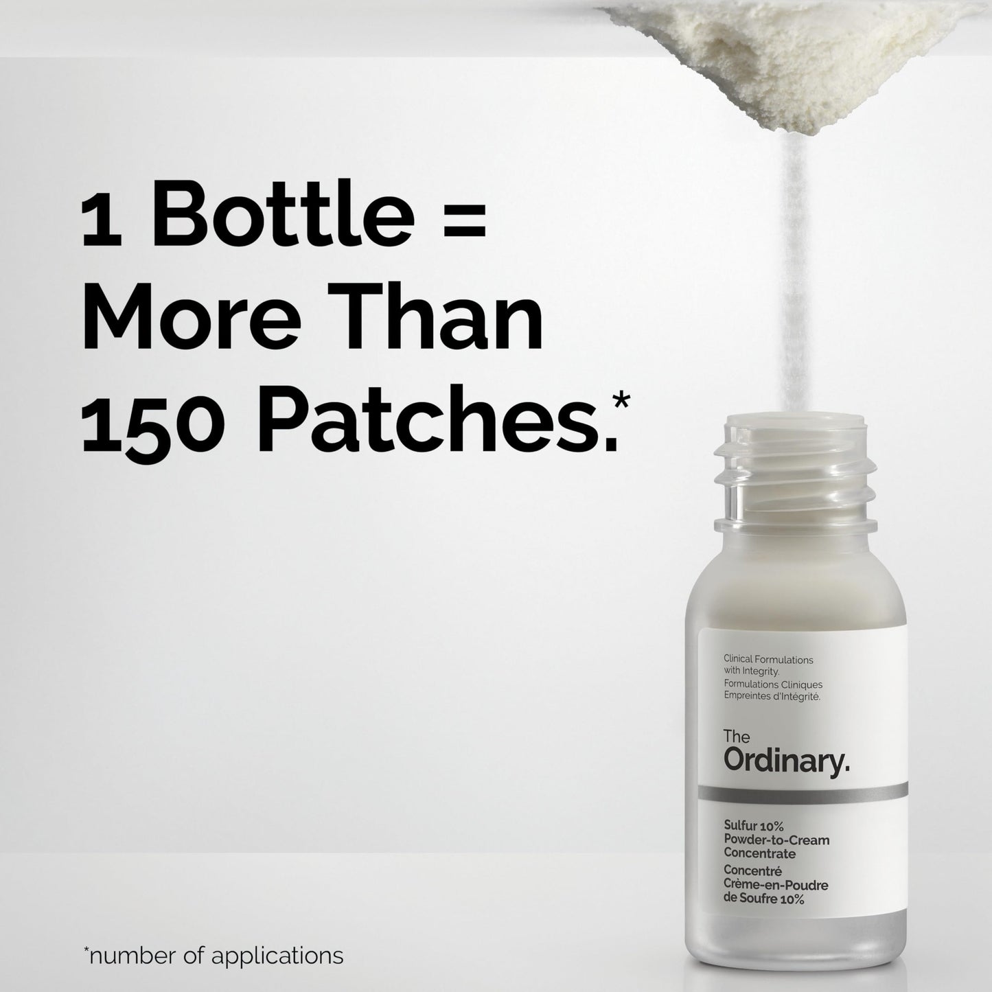 The Ordinary Sulfur 10% Powder-to-Cream Acne Spot Treatment Concentrate, Reduces Pimple Size and Zit Redness, 0.18 Oz The Ordinary