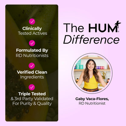 HUM Calm Ashwagandha Gummies for Women and Men, L-Theanine Ashwagandha Supplements for Daily Relaxation & Clarity Support, Vegan Fast Acting Gummy Formula, Mixed Berry Flavor, 60 Gummies