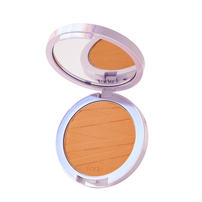 tarte face tape pressed powder – Medium-Coverage Waterproof Powder, Hyaluronic Acid & Peptides to Smooth & Set Makeup, Lightweight, Vegan & Cruelty-Free, full size, 44H tan honey tarte
