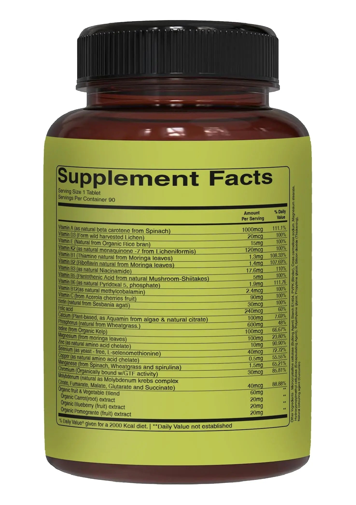 Pure Nutrition Whole Food Multivitamins for Men | 90 Tabs | One-A-Day | 100% RDA | 24 Natural Vitamins and Minerals | PURE NUTRITION NATURAL TREASURES buy australia supplements