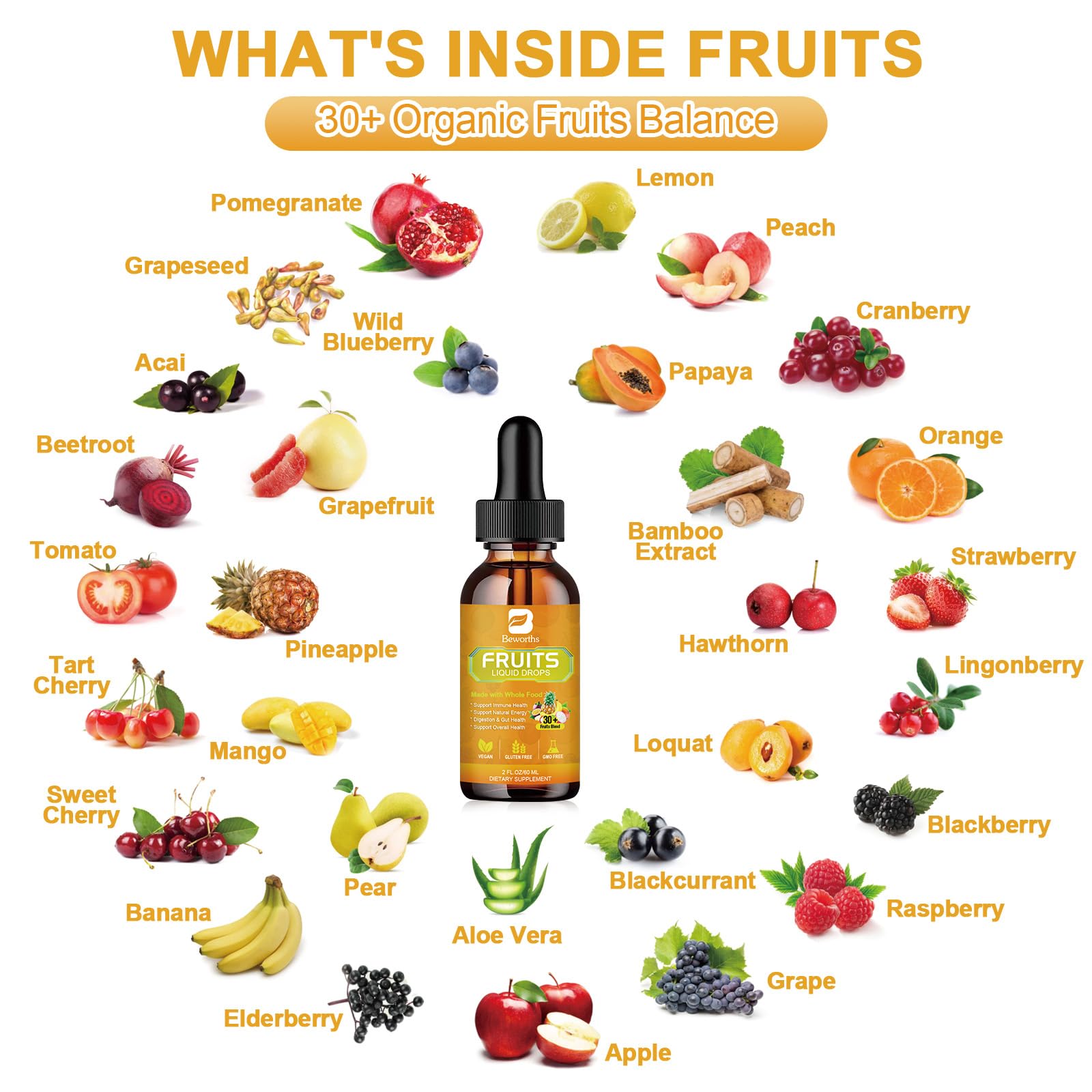 B BEWORTHS Fruits and Veggies Supplement - Balance of Natural Fruit and Vegetable B BEWORTHS buy australia supplements